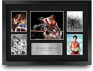 HWC Trading FR A3 Sylvester Stallone Rocky Los Regalos Imprimieron La Exhibición Firmada De La Imagen Del Autógrafo Para L…