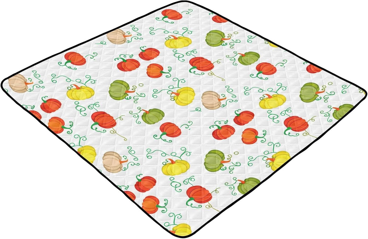 Graffiti Colorful Pumpkins Baby Play Mat, 50“ X 50” Washable Folding Crawling Mat, Baby Floor Mat, Soft, Non-Slip