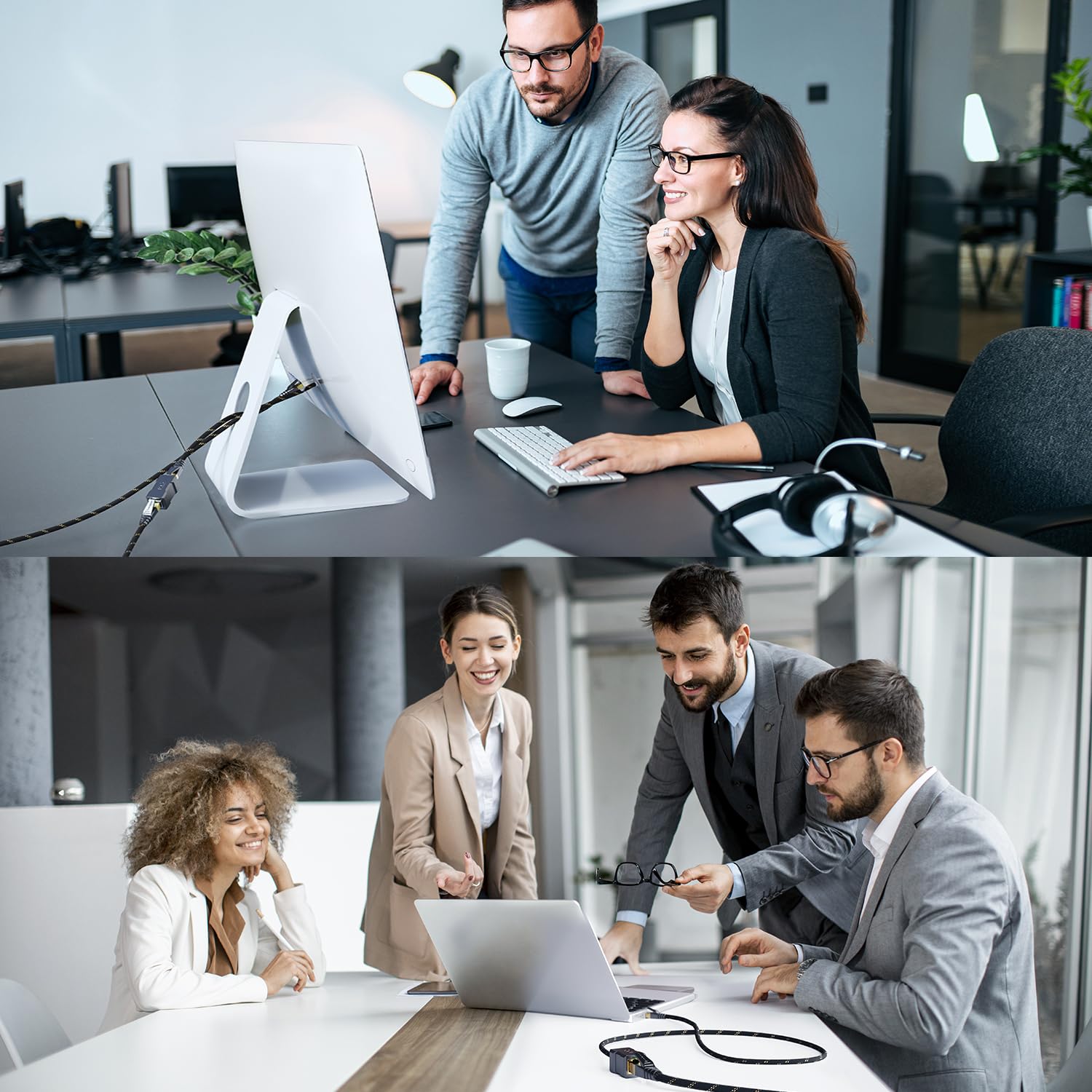KabelDirekt – Przedłużacz kabla LAN i Ethernet, o konstrukcji odporniej na złamanie – 0,3 m (10 Gbit/s, kabel kategorii 7, RJ45, przedłuża kable sieciowe z pełną prędkością, ekranowany, nylonowy)