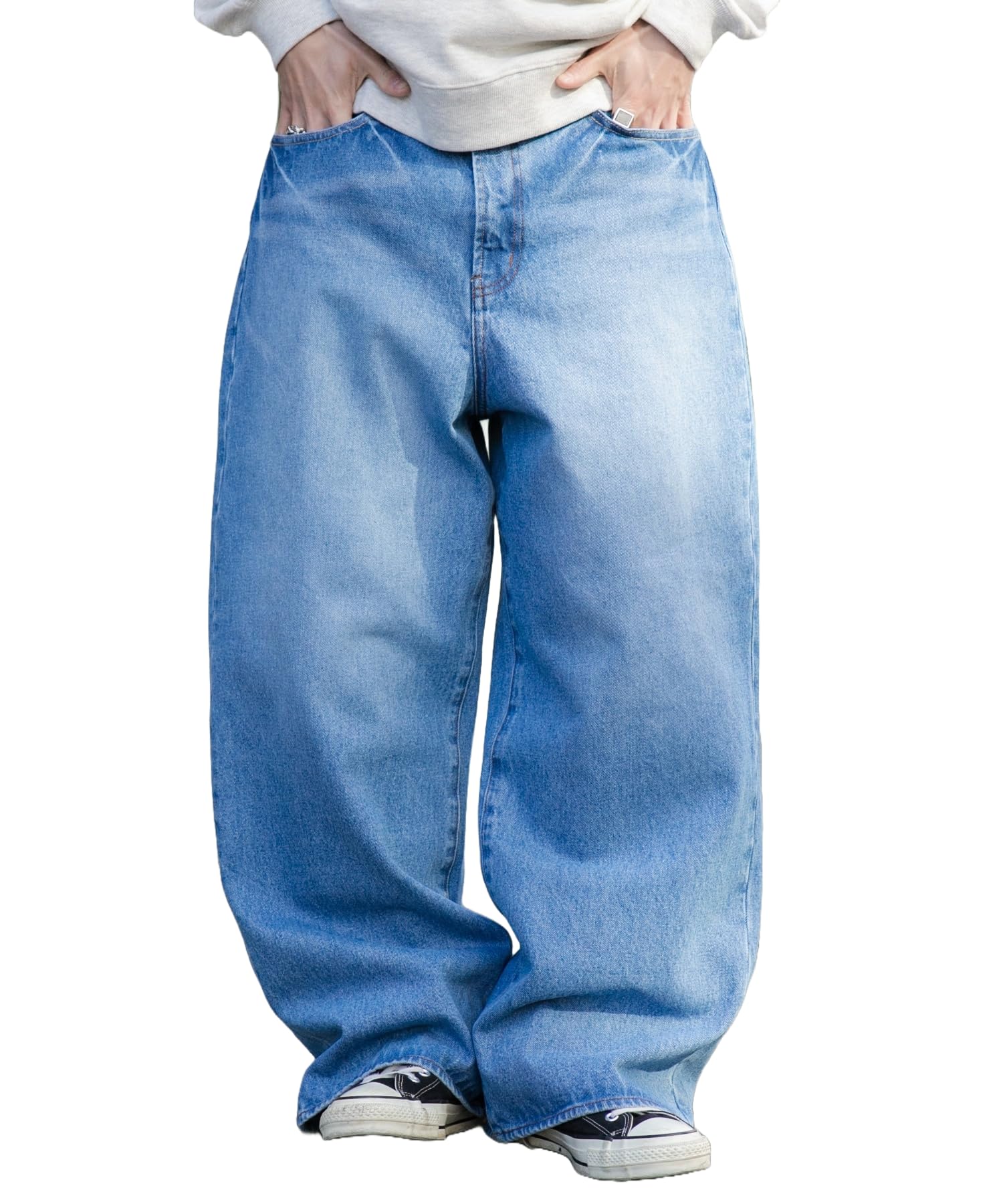 Amazon.co.jp: [INEOUT] 男女兼用 ワイドパンツ メンズ イージー  