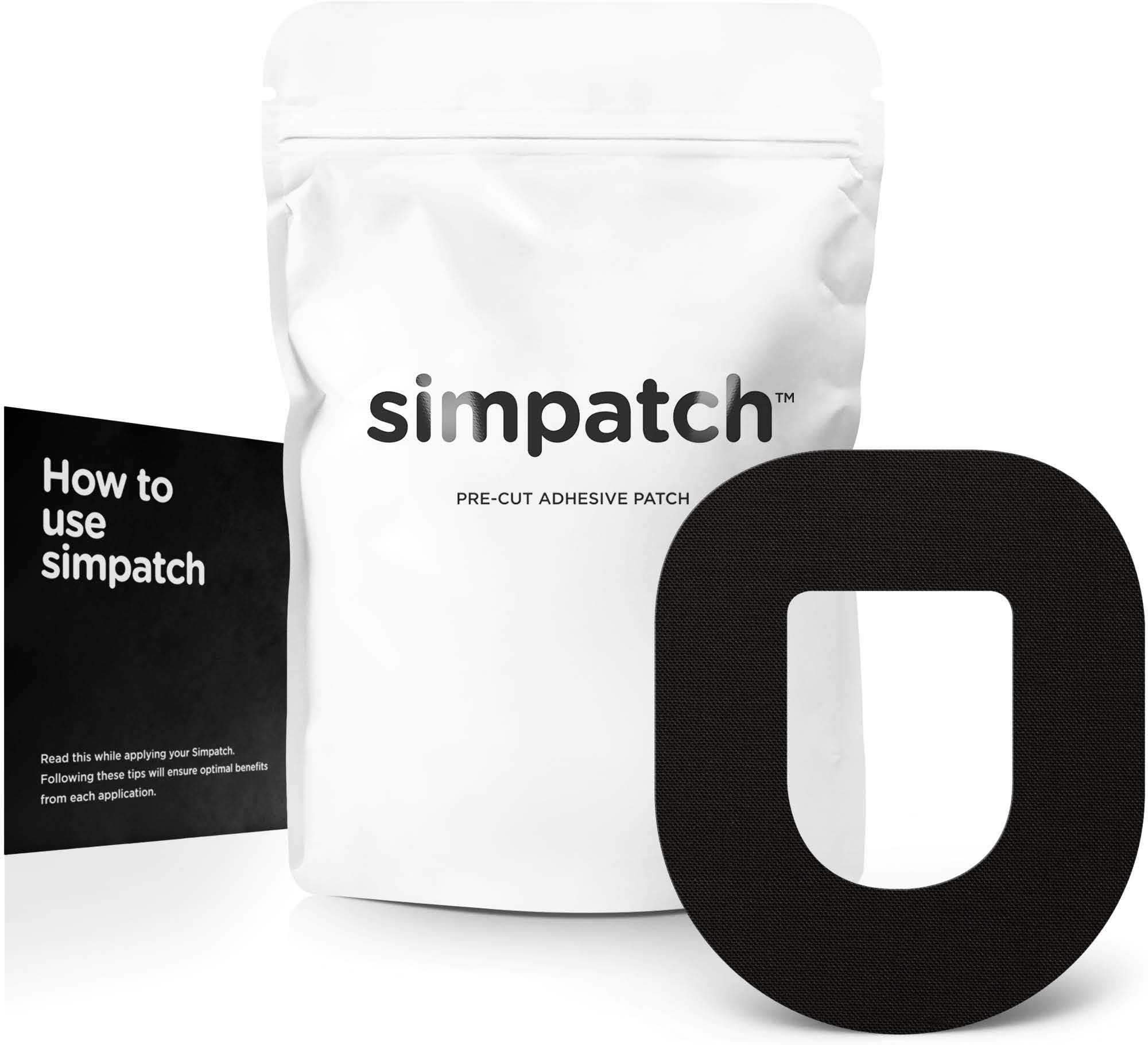 Adhesive Patch for OmniPod - Pack of 25 - Multiple Colors Available (Black)