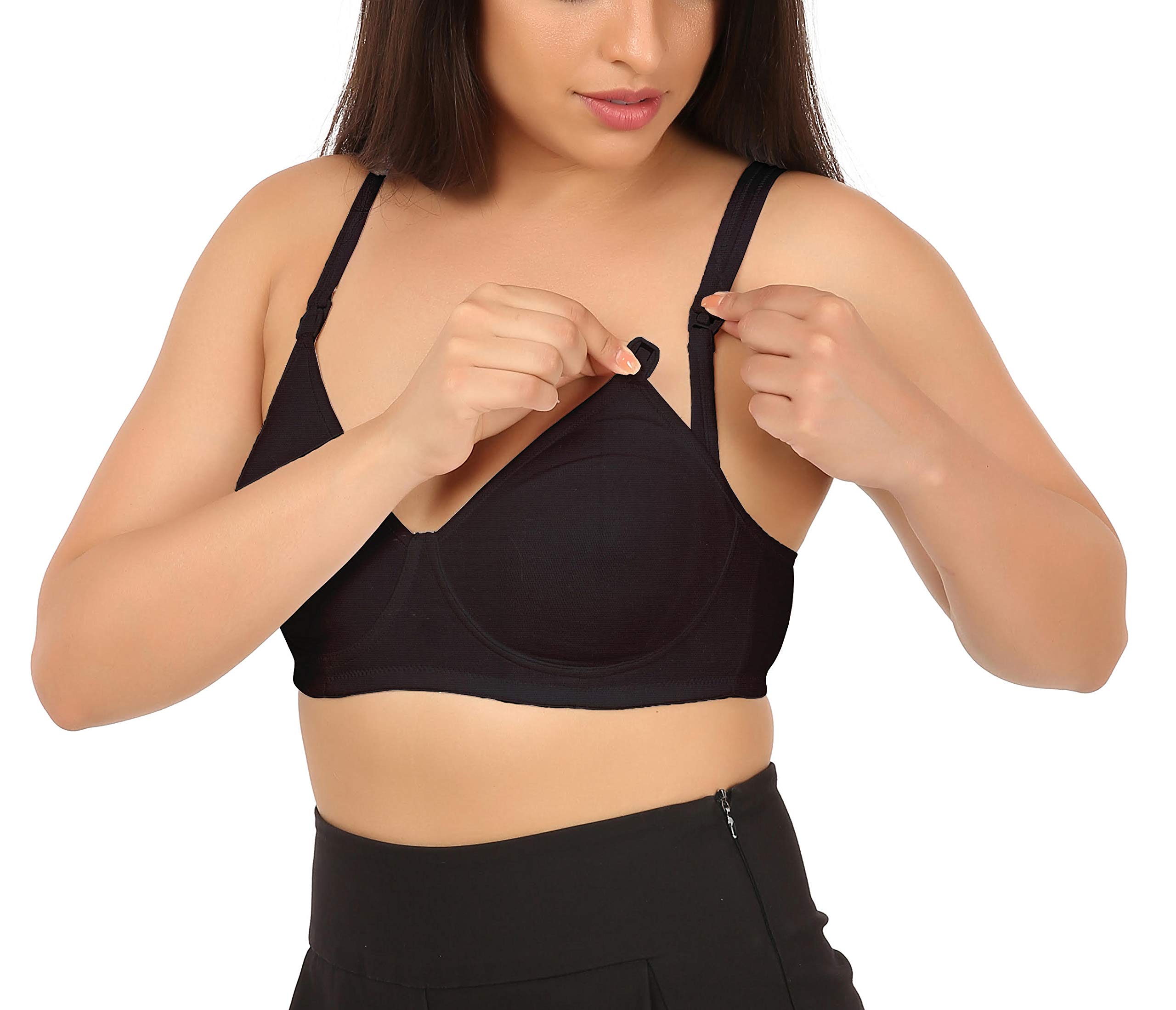 Women's Cotton Non Padded Non-Wired Maternity Bra-image-18