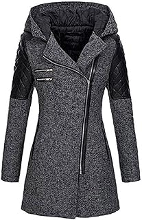 MKIUHNJ Weather Coat Women's Winter Warm Zip Long Jacket Slim Thick Hooded Coat Women's Coat Outwear Sleeves Women's Coat Coat, Women's Coat, Women's Coat, Women's Coat, Women's Coat,, gray, XXXL