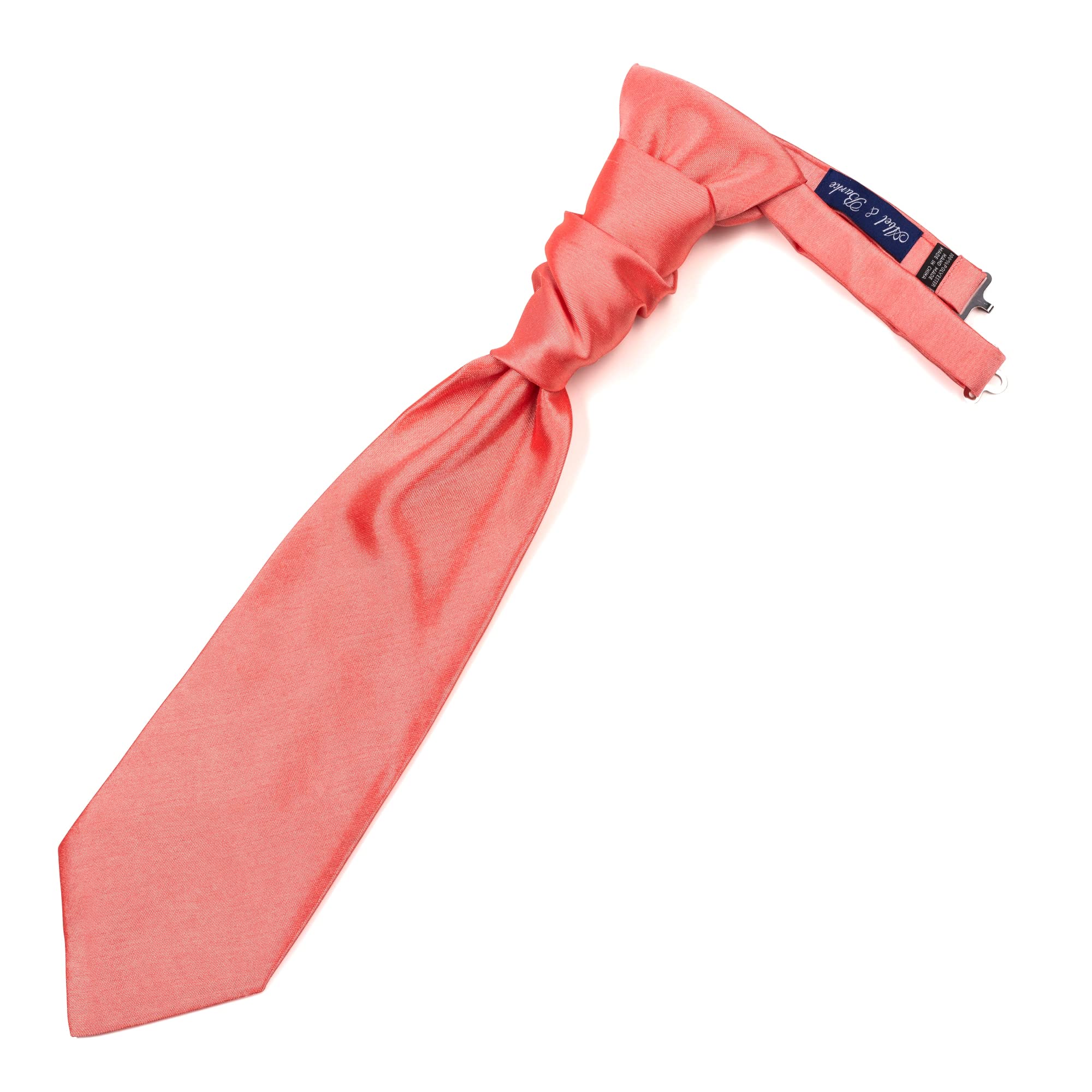 Abel & Burke Burnt Coral Shantung Cravat #AB-WCR1005/21