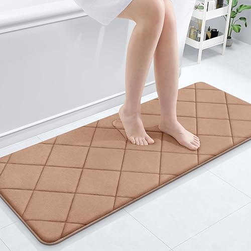 Miniatura 204 de OLANLY Tapete de baño de espuma viscoelástica de 24 x 16 pulgadas, ultra suave y absorbente, lavable a máquina, cómodo tapete de baño para suelo de
