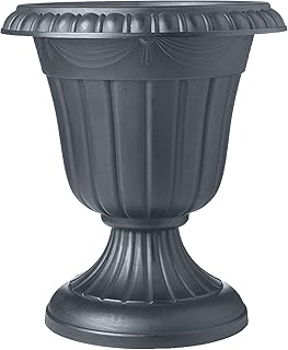 Arcadia Garden Products PL00GY Classic Traditional Plastic Urn Planter I...