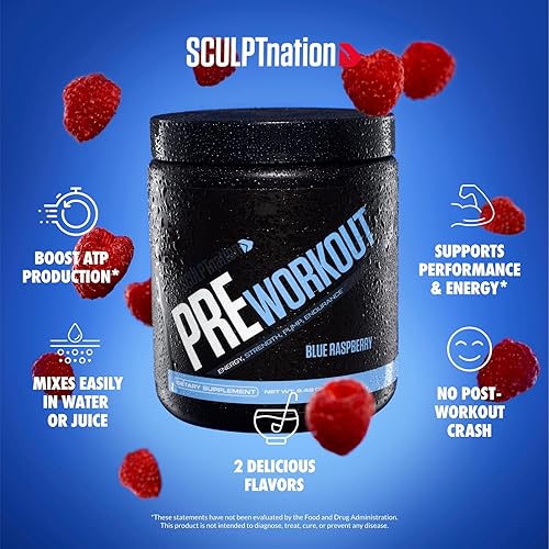 Miniatura 2 de Sculpt Nation por V Shred PreWorkout - Polvo de preentrenamiento premium con aminoácidos para un máximo rendimiento, resistencia y apoyo energético,