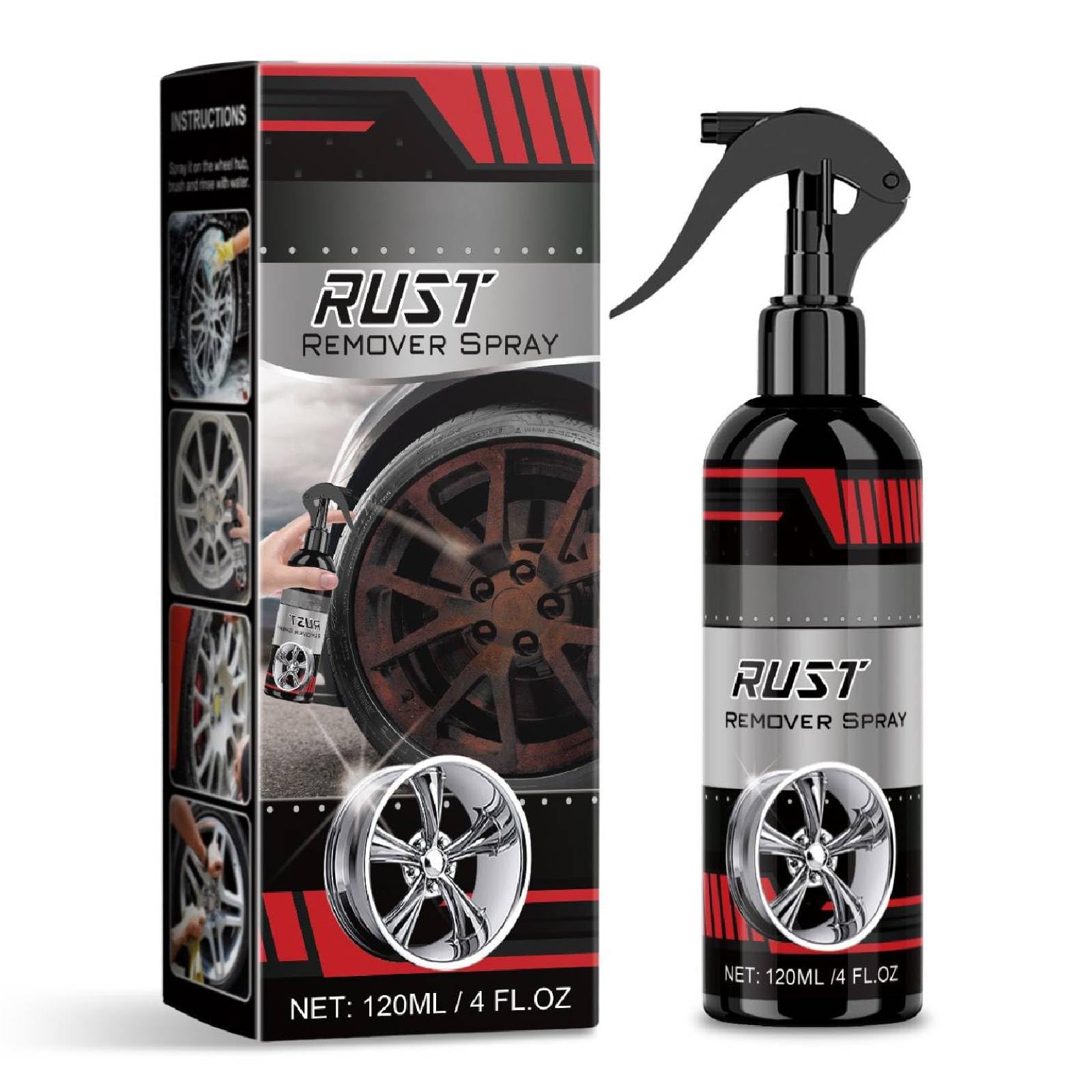 Powerful Rust Remover for Metal, Rust Remover for Steel & Iron, Heavy-Duty Metal Rust Remover Spray for Car, Converter Sprays, Car Maintenance Cleaning Rust Dissolver Agent (1PC)