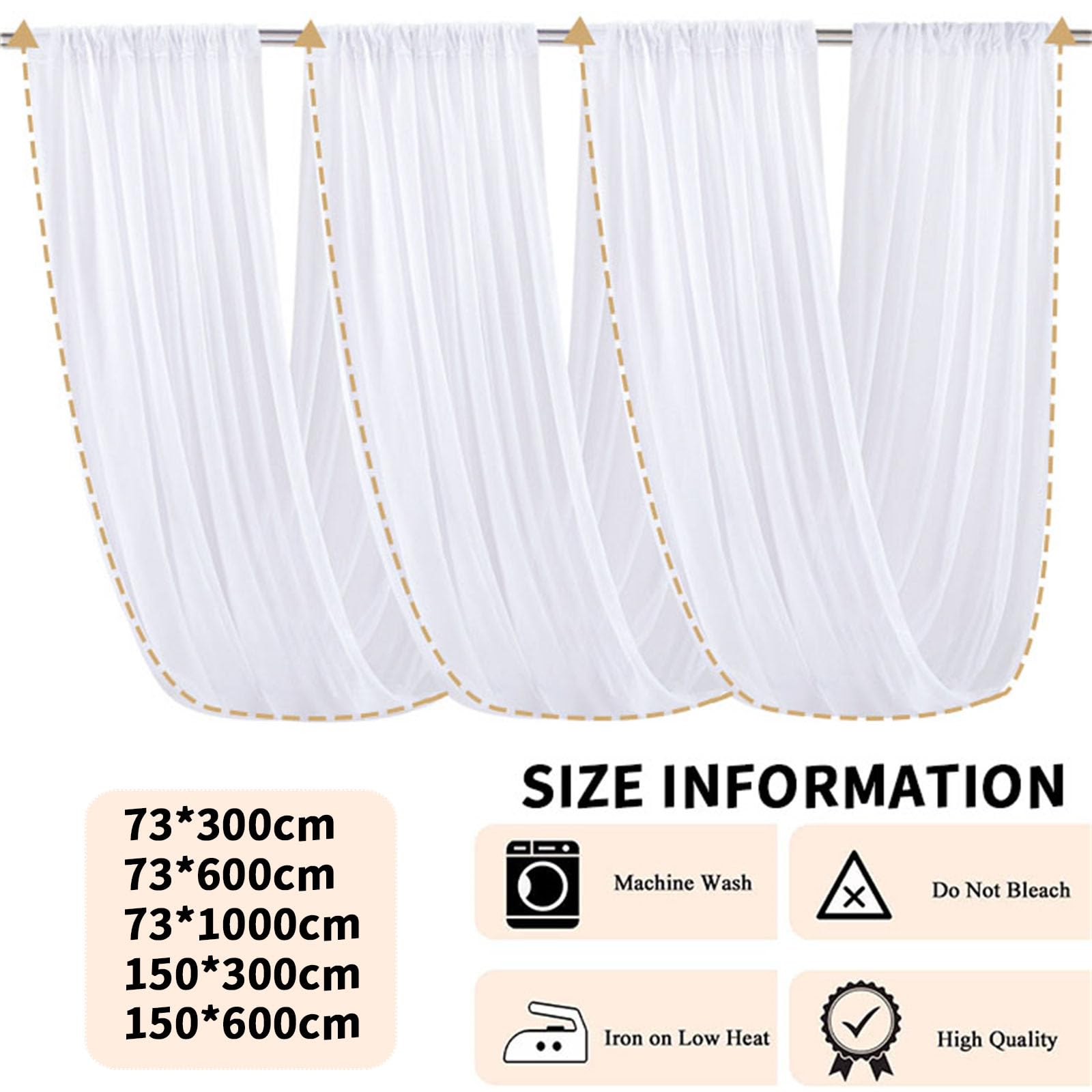 Highdi Tenture Mariage Plafond, Rideaux de Plafond Mousseline de Soie Tenture Mariage Semi Voile pour Arche de Mariage, Fête Prénatale (Vert Sauge,73x1000CM)