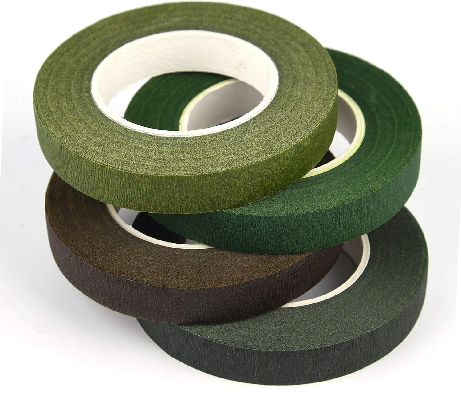 Levin 4 Rolls 1/2" Wide Floral Tapes for Bouquet Stem Wrapping and Floral Crafts,Wedding Bouquet,Dark Green,Light Green,Grass Green,Dark Brown-picture-17