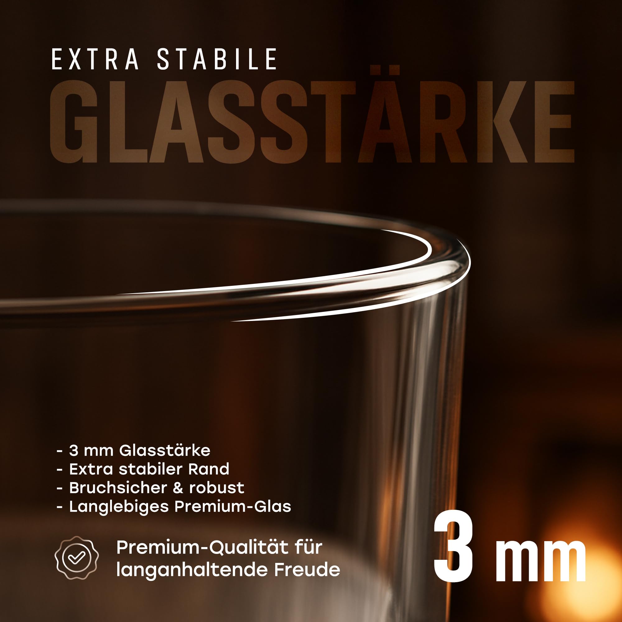 Tumbler Set di bicchieri "SCOTLAND" – 6 x 345 ml / 395 g – vetro spessore 3 mm – bicchieri acqua & bicchieri da whisky – trasparente e lavabile in lavastoviglie – bicchieri di alta qualità in