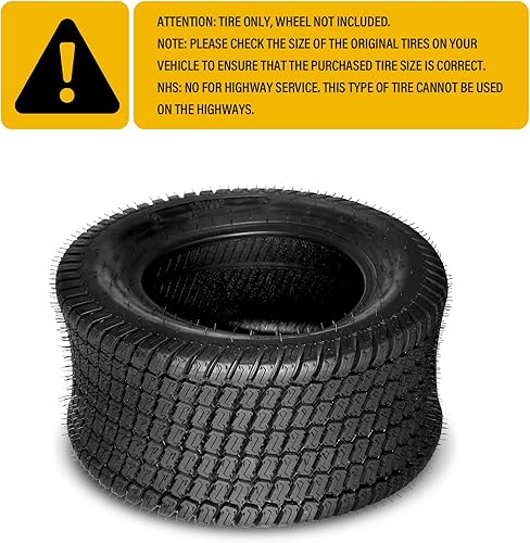 Miniatura 4 de SUNROAD 2 Pcs 16x7.50-8 Lawn Garden Mower Tractor Tires 16x7.50x8 4PR Turf Golf Cart Tires Tubeless 167.50-8