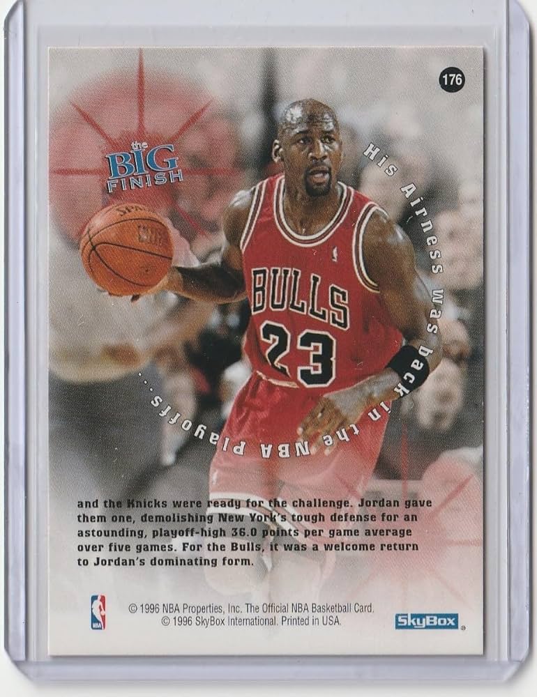 1996-97 Michael Jordan Basketball Card - NBA Hoops The Big