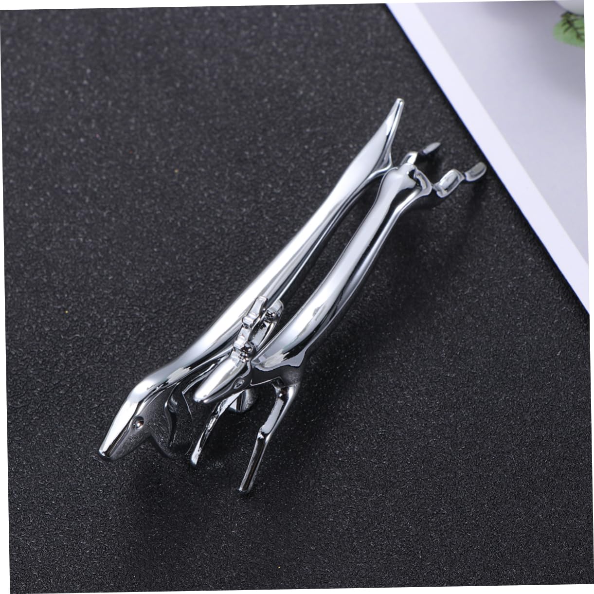 Repose-Baguettes, Supports pour Baguettes de Restaurant, Lot de 4, argenté, 9 x 2 x 2,5 cm