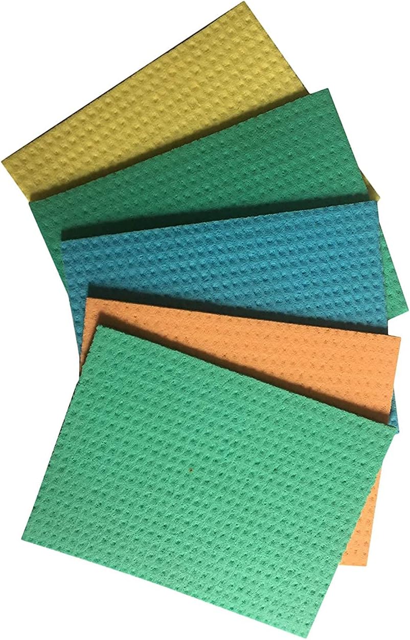 Cellulose Cleaning Sponge for Home & Kitchen - Pack of Multicolour Wipes