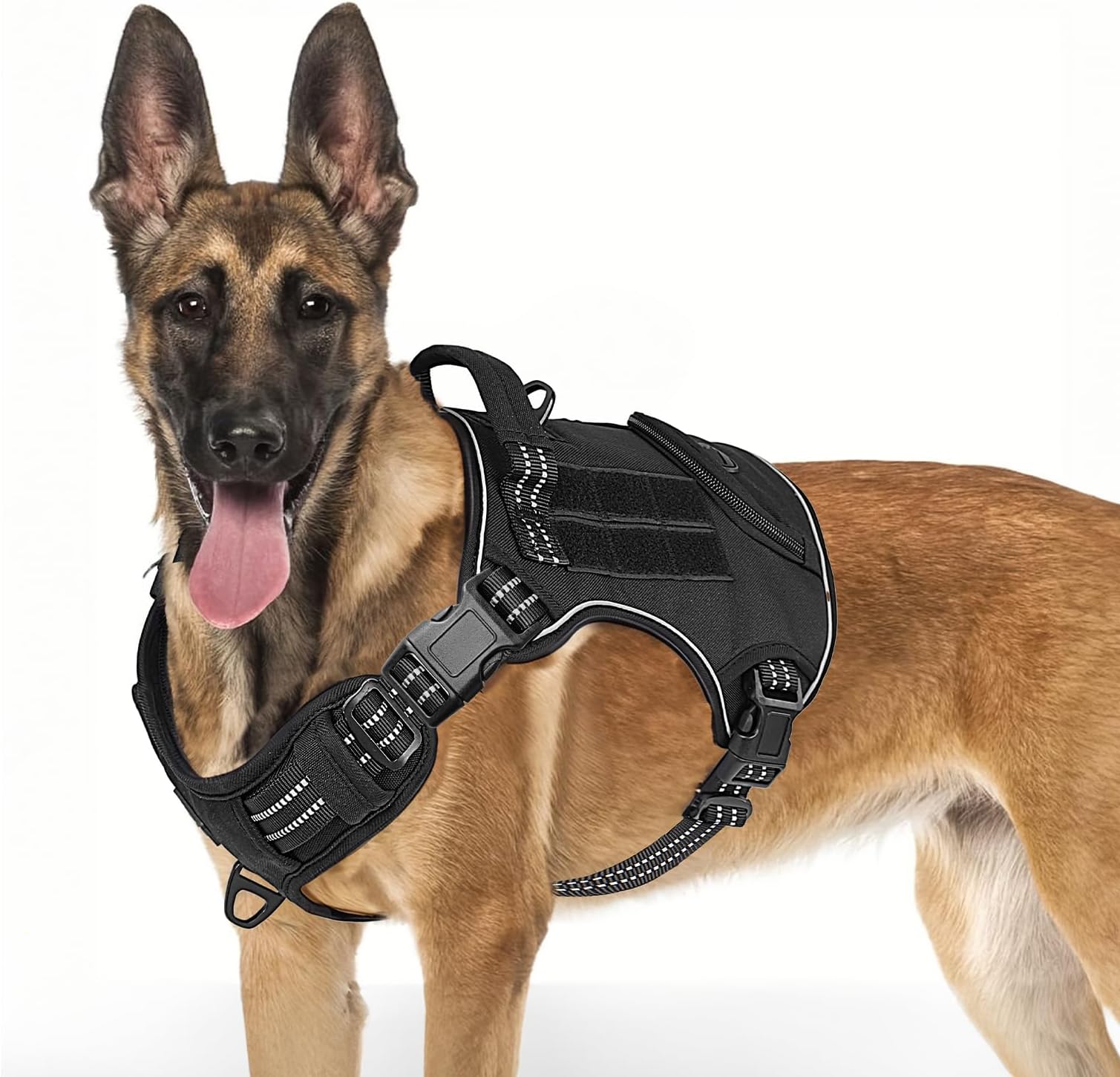 Military Tactical Dog Harness German Shepherd Adjustable Pet Dog Back
