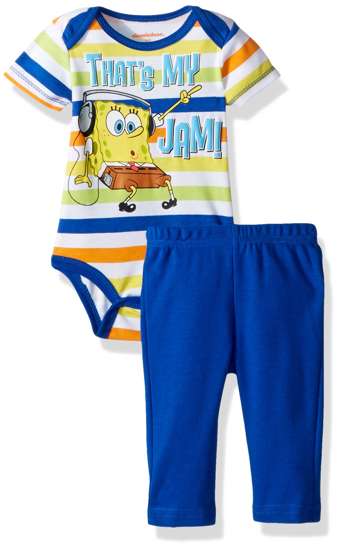 Nickelodeon Spongebob Creeper Pant Set (Baby) - Blue-0-3 Months