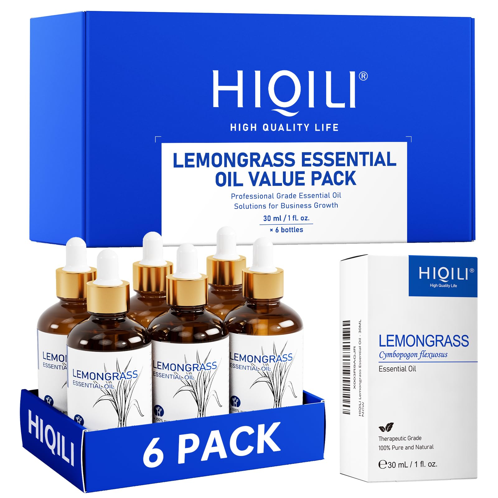 HIQILI Lemongrass Essential Oil Set, Bulk Wholesale for Business