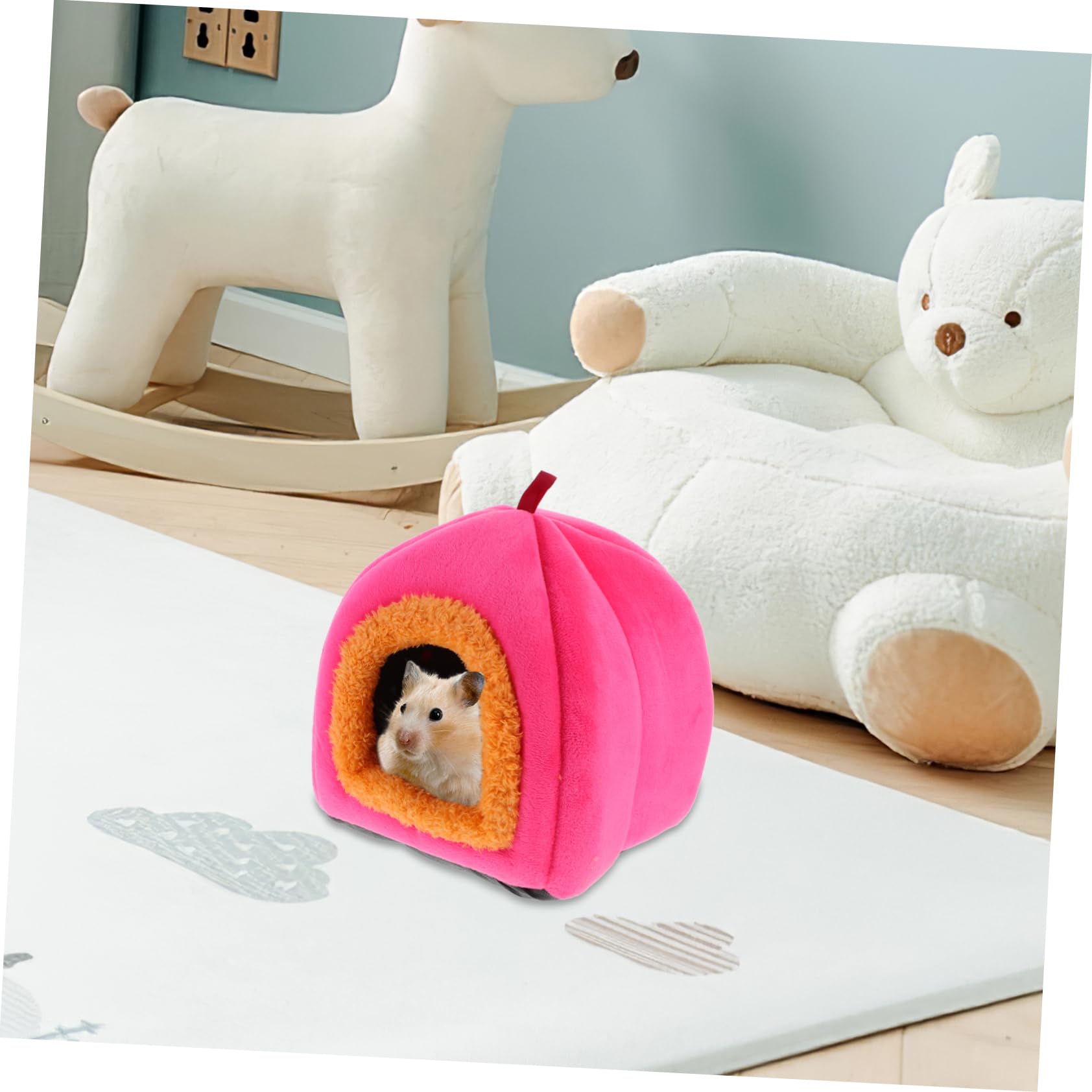 FONDOTIN Winter Small Pet Nest Cozy Sleeping House for Hamsters Gerbils and Other Small Animals Soft and Breathable Design for Pet Cages