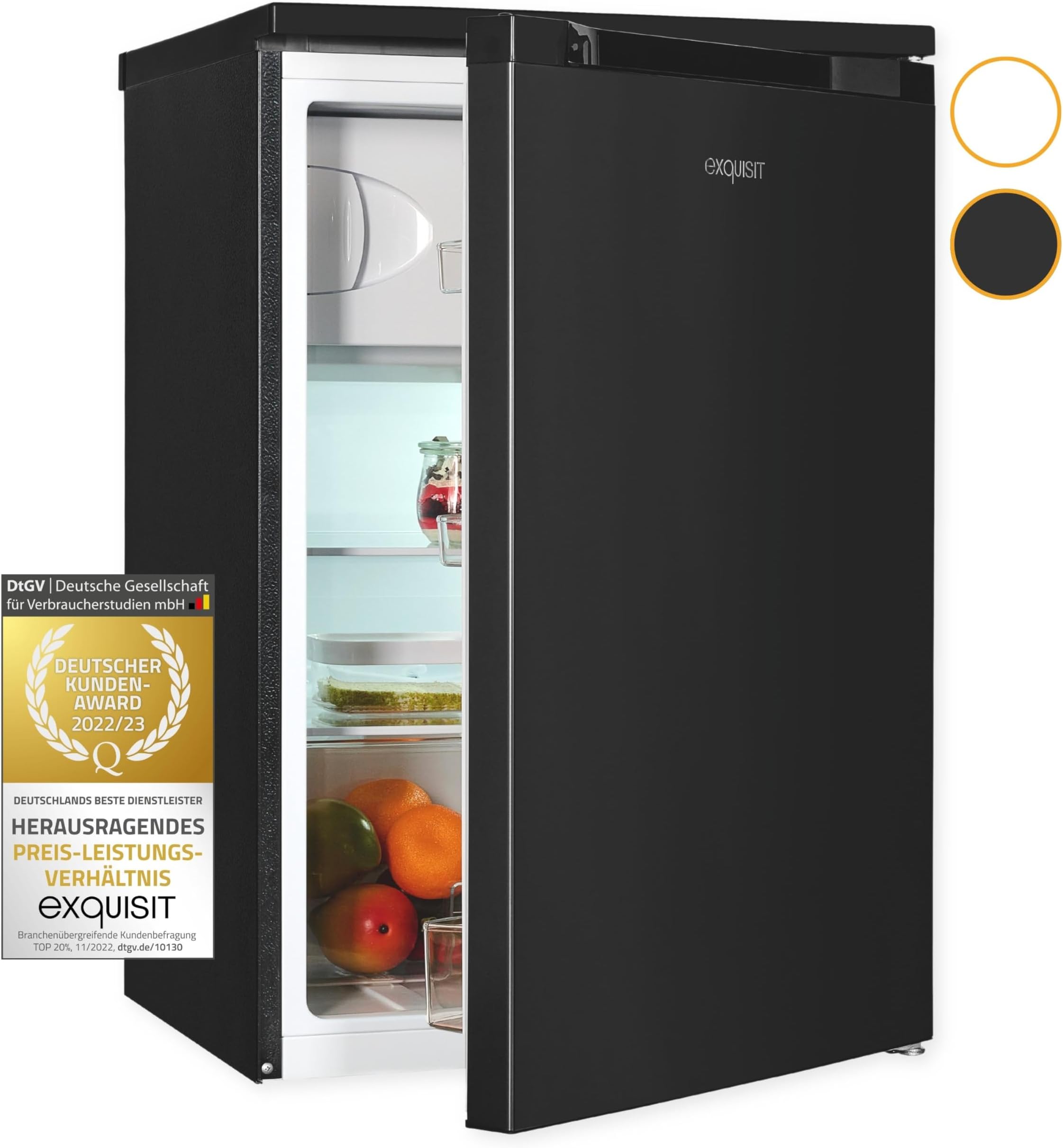 Exquisit Kühlschrank KS16-4-051C inoxlook-az | 107 L Volumen ...