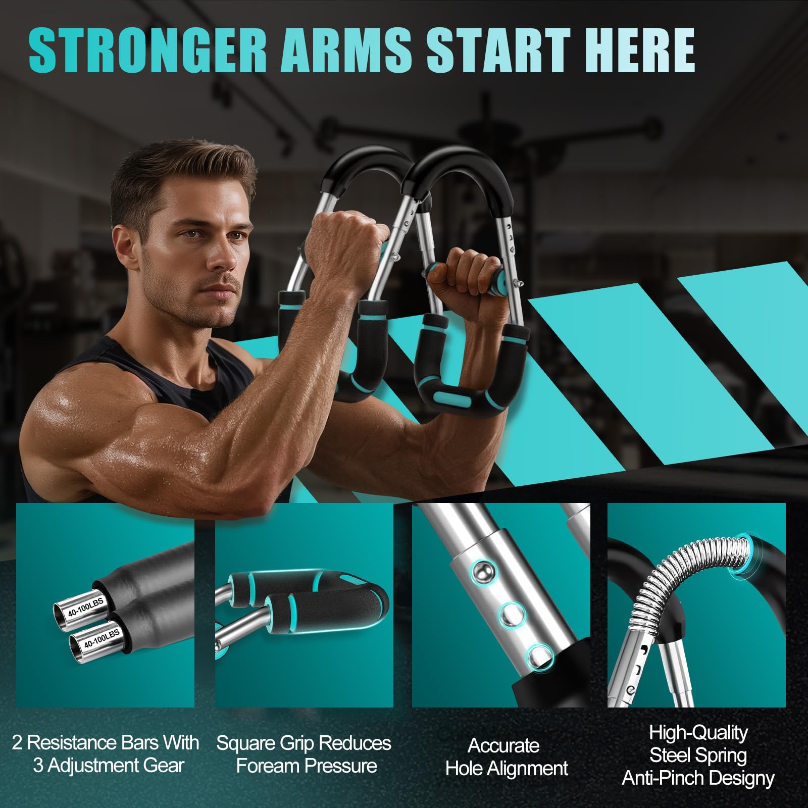 Twister Arm Trainer 60-100LB Adjustable Chest Workout Exercise