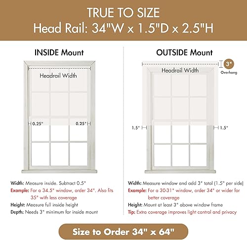 Miniatura 5 de Madison Park - Persianas romanas de privacidad sin cordones, totalmente opacas, con aislamiento térmico, para habitación, sala de estar, Quincy,