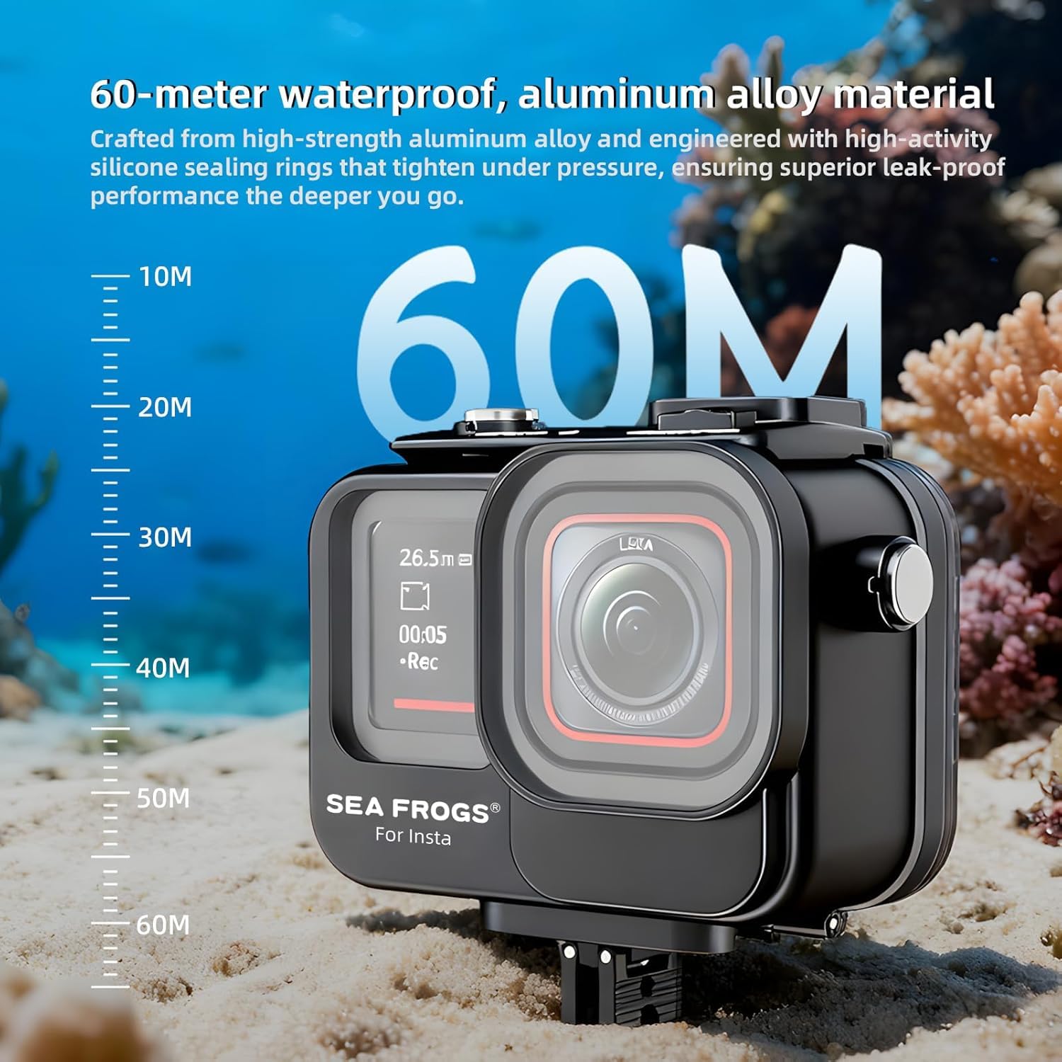 Sea frogs Boîtier d'appareil photo compatible avec Insta360 Ace Pro/AcePro