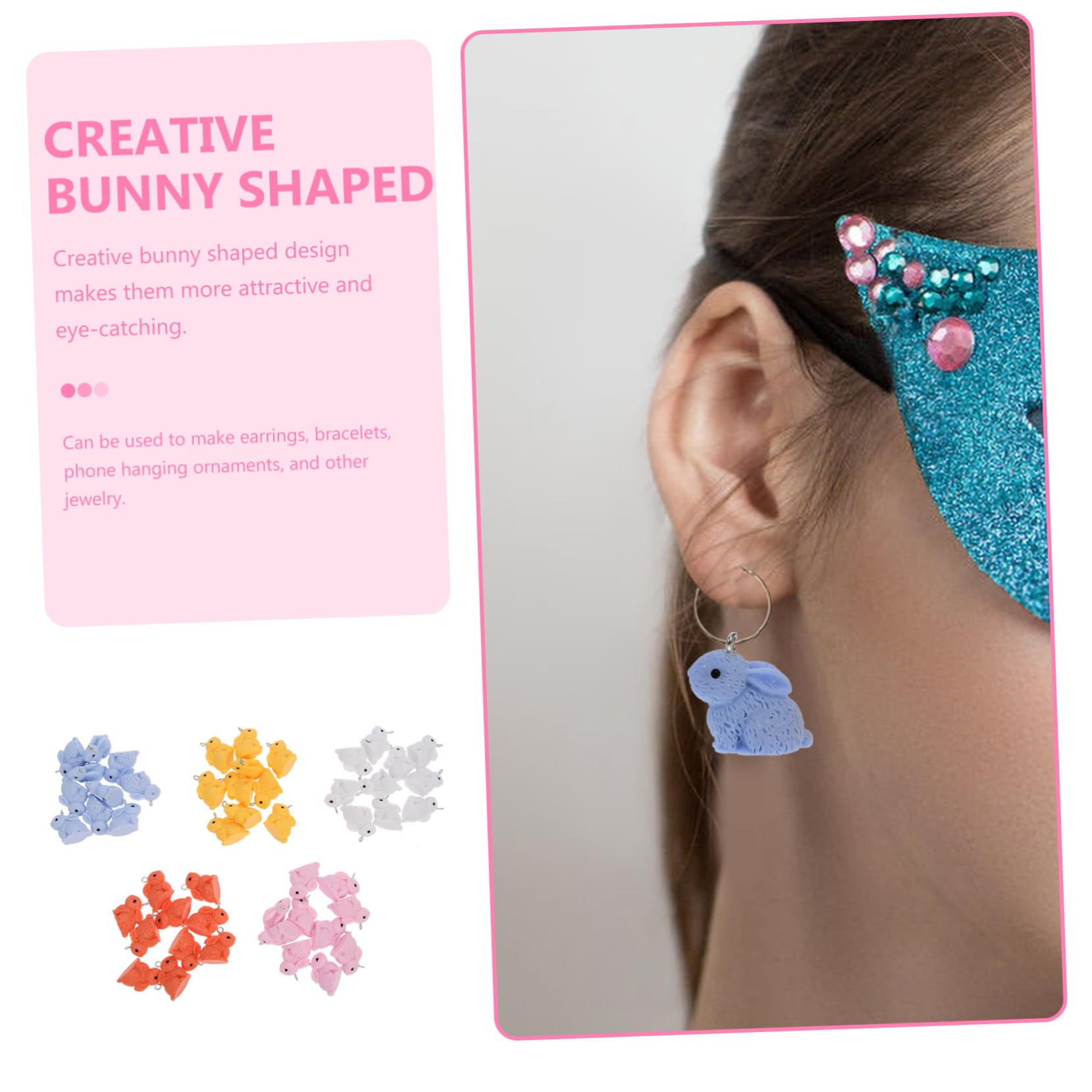 Gadpiparty 2 Series Colgantes Resina Diy Colores Accesorios De Joyería Hechos Mano Collares Pendientes Y Llaveros 50 Piezas*2