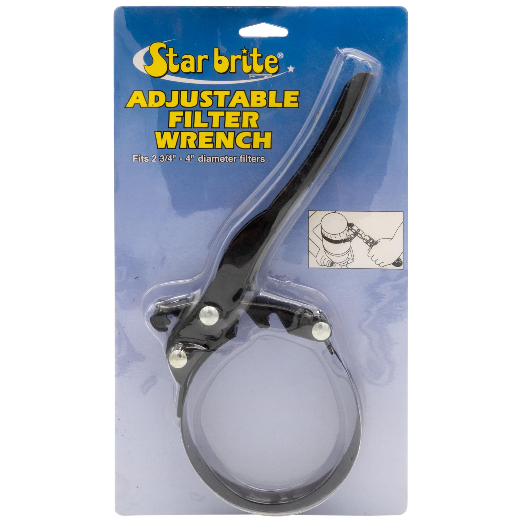 Wrench-Adj Filter 2.75-4IN Clé à Sangle Métallique Robuste