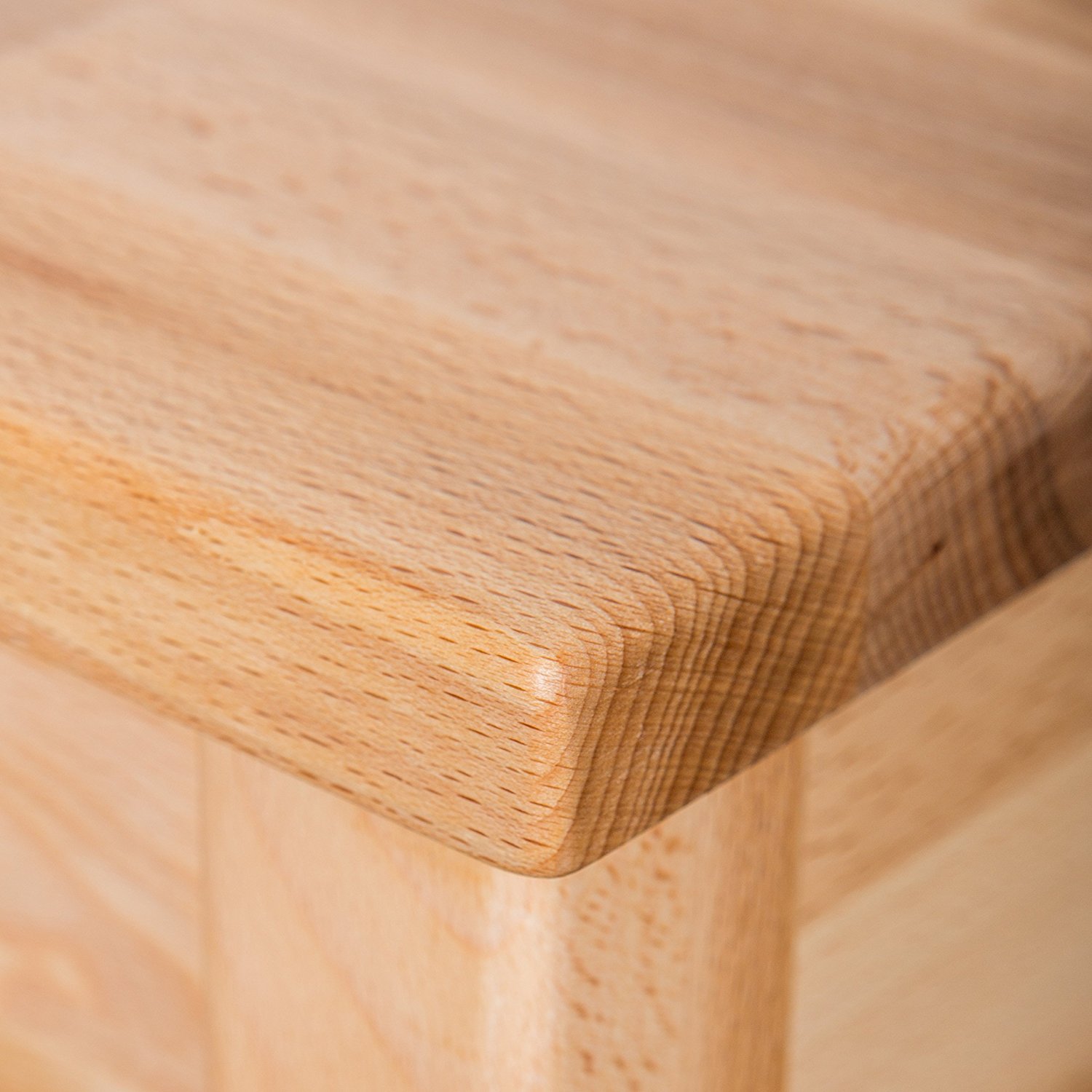 Staboos Hocker DOC Buche Natur geölt mit Eingriff, 35 x 35 x 45 cm, bis 120 kg