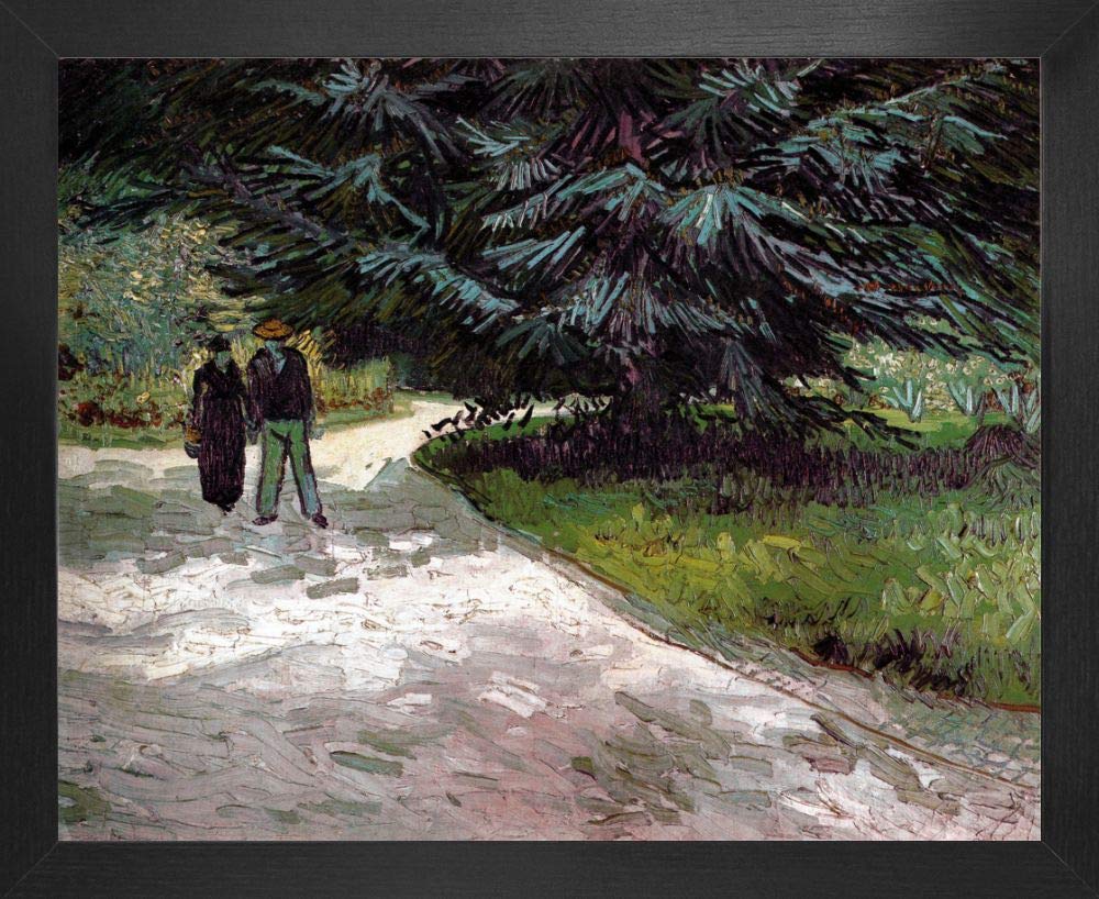 Affiche Vincent Van Gogh Le Jardin du Poète encadrée déco murale tableau chambre 50x40