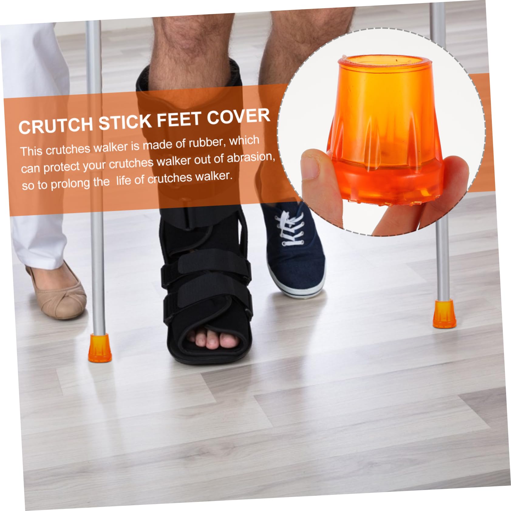 2 Series Protector De Pierna Para Muletas Cubiertas Antideslizantes Para Pies De Muleta Accesorios De Protección Para Andadores Material De Piezas*2