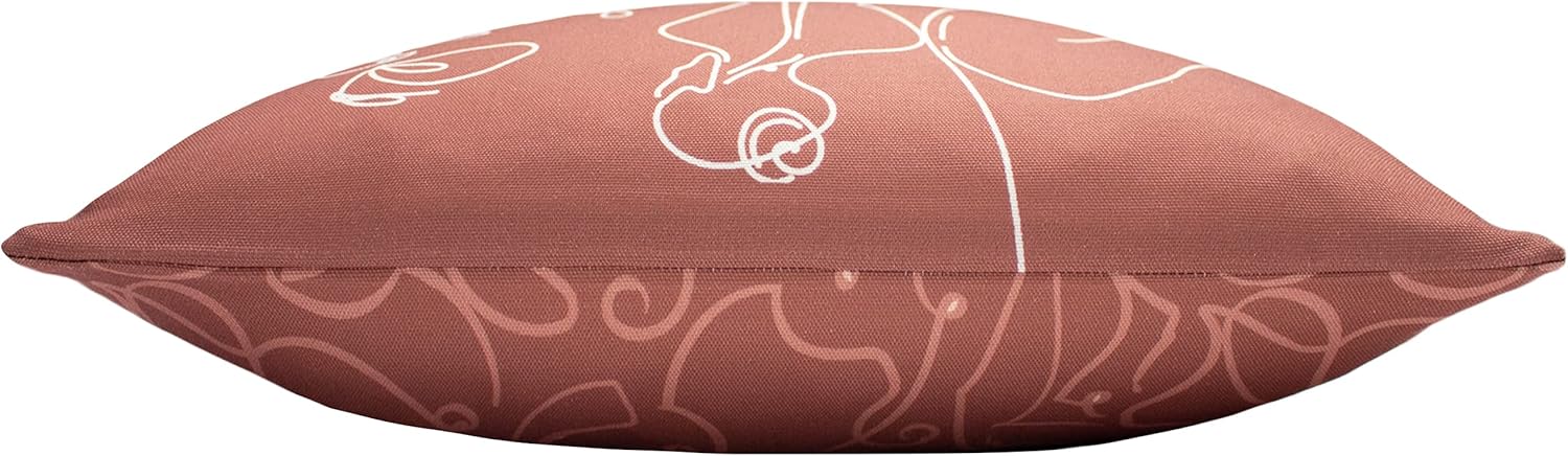 Furn Recycled Bodyart Throw Pillow Cover (43cm x 43cm) (Red Clay)
