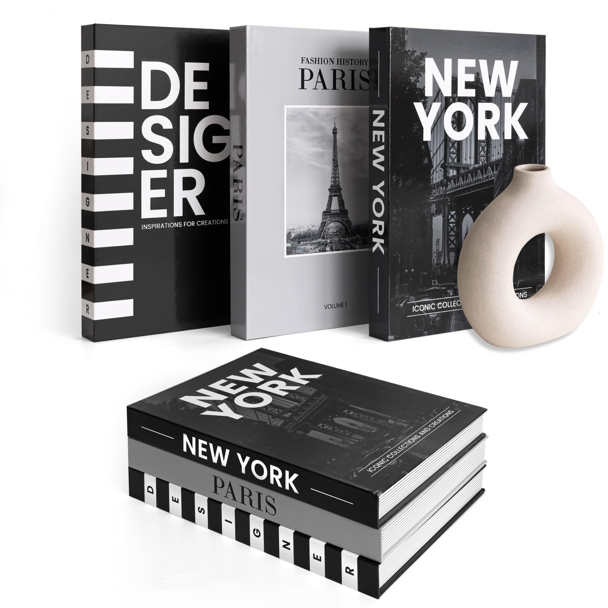 Amazon.com: Designer Books Decor Set of 3 Decorative Books for