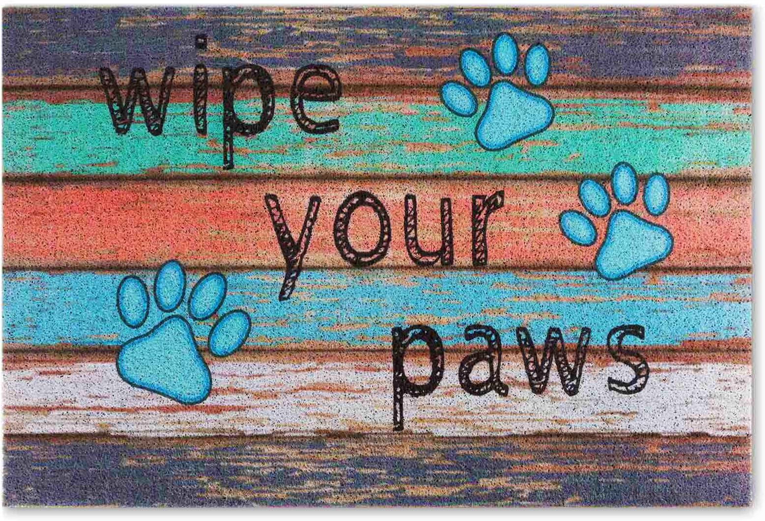 Darkyazi Colorful Doormats Entrance Front Door Rug Funny Outdoors/Indoor/Bathroom/Kitchen/Bedroom/Entryway Floor Mats，Non-Slip Polyvinyl Chloride (24"×16", Dog Claw Floor)