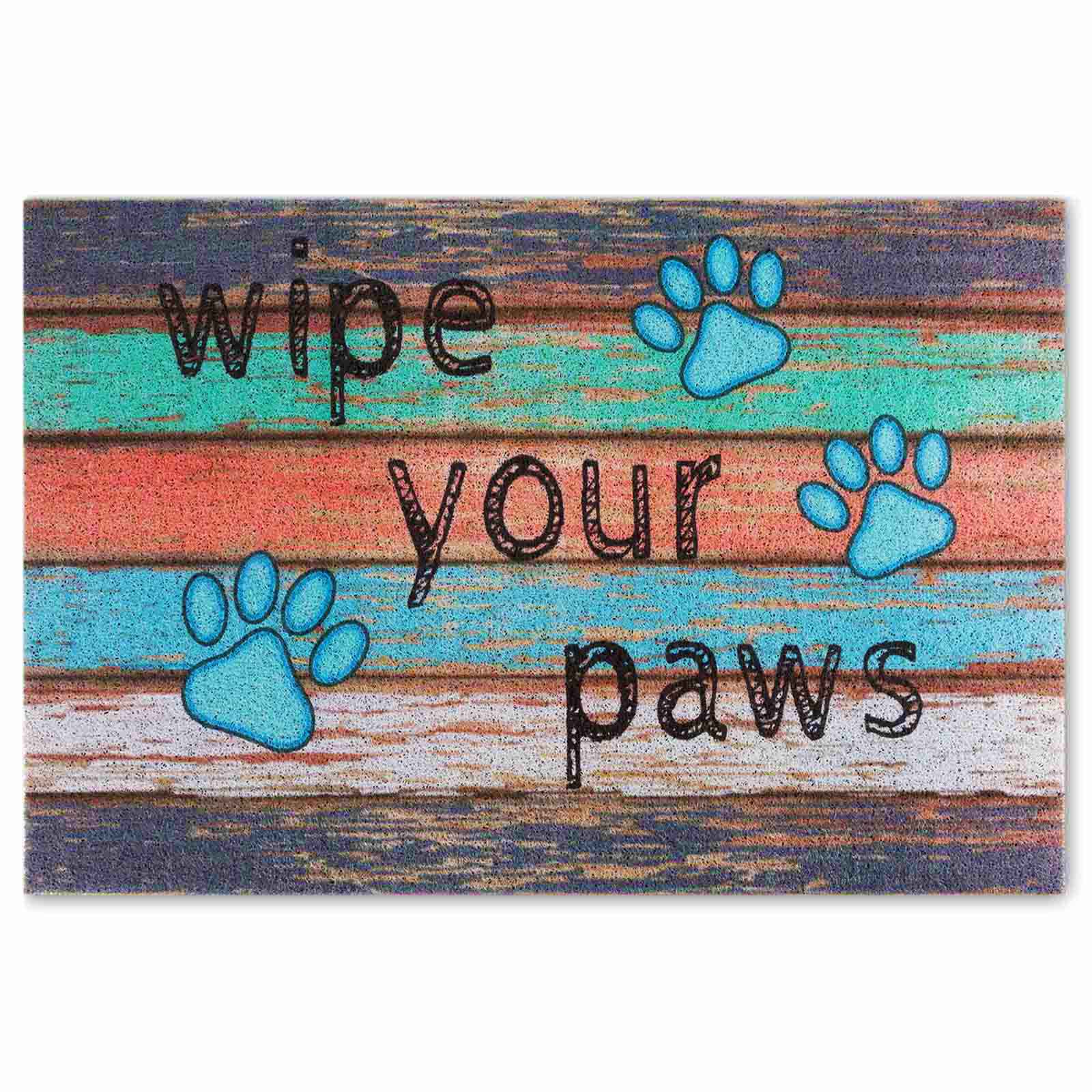 Darkyazi Colorful Doormats Entrance Front Door Rug Funny Outdoors/Indoor/Bathroom/Kitchen/Bedroom/Entryway Floor Mats，Non-Slip Polyvinyl Chloride (24"×16", Dog Claw Floor)