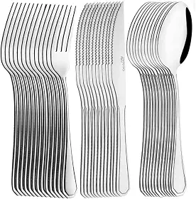 Jogo 36 Peças Garfo Colher Faca Inox Mesa 12 Garfo 12 Facas 12 Colher de Sopa Buffet Restaurante Bar