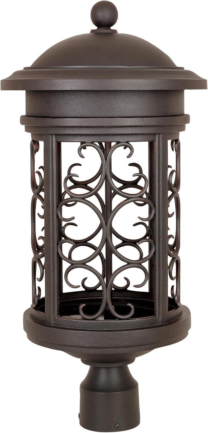Designers Fountain 31136-ORB Ellington Outdoor Post Lantern Light, Oil Rubbed Bronze