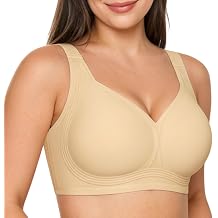 Womens Wireless Bras Push Up Bra Plus Size No Underwire Deep V Bras for Women Full Coverage Back Smoothing Sports Bra