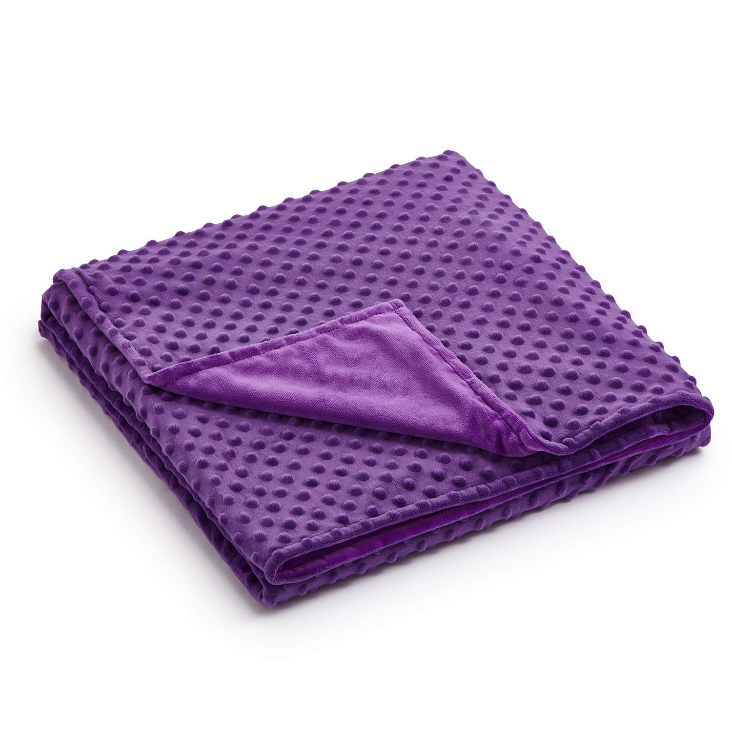 RelaxBlanket 60''x80'' Duvet Cover for Weighted Blanket | Premium Super Soft Minky Dot | Purple