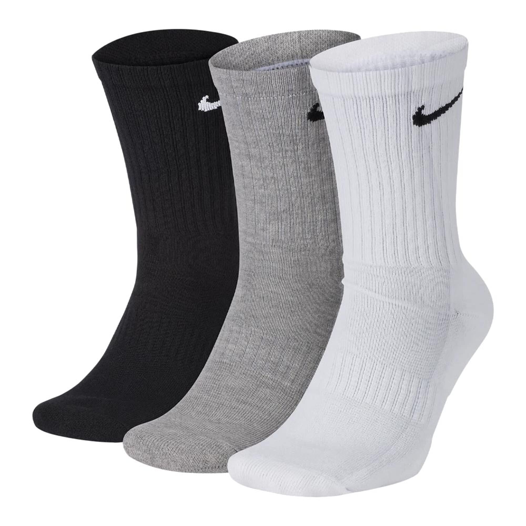 Nike Socks U Nk Everyday LTWT Ankle 3PR, Wh(Blk)/DGH(Blk)/Blk(Wh), S, SX7677