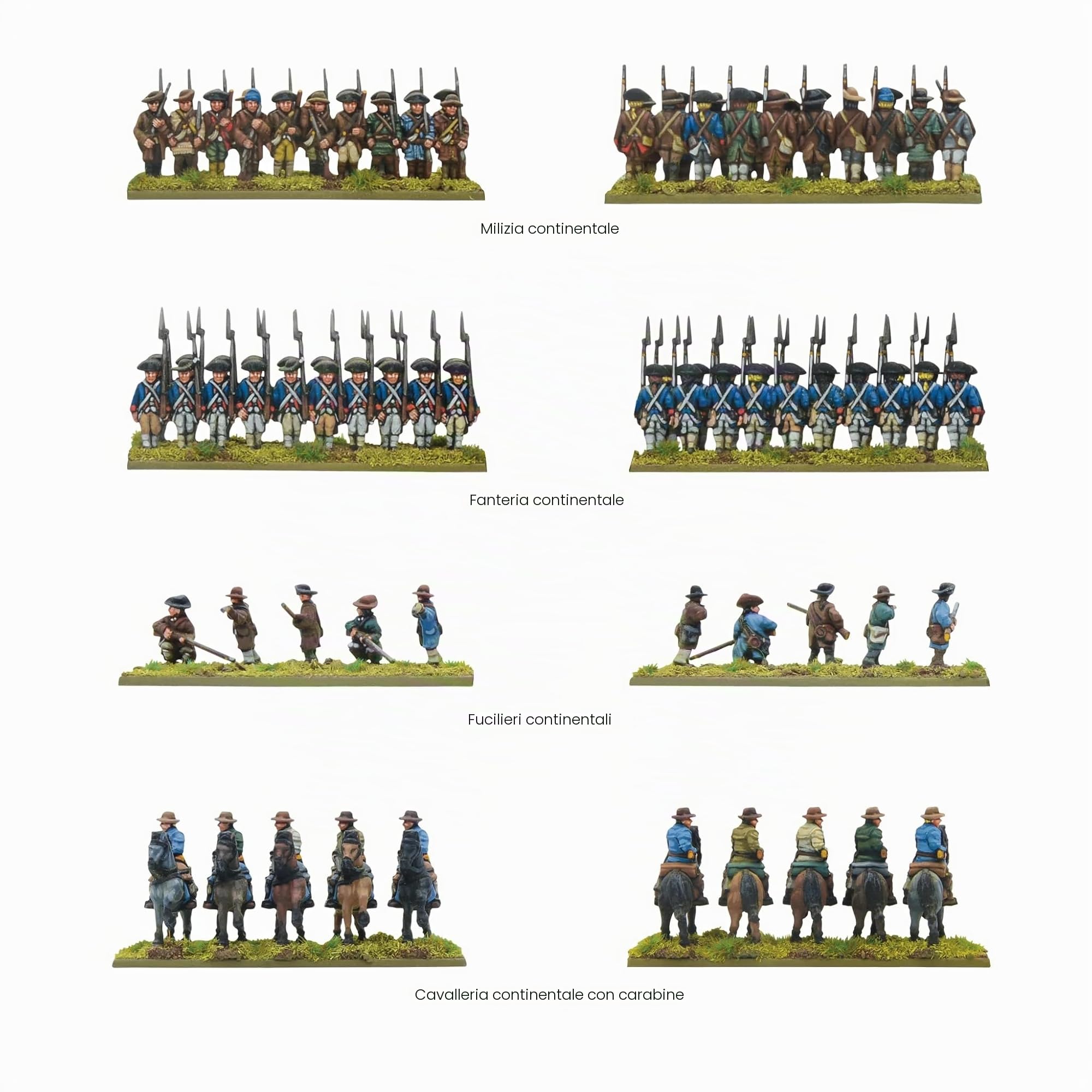 Revolution! Battle Set - Miniature in scala epica per polvere nera, molto dettagliate, epoca della guerra d'indipendenza americana per giochi di guerra da tavolo