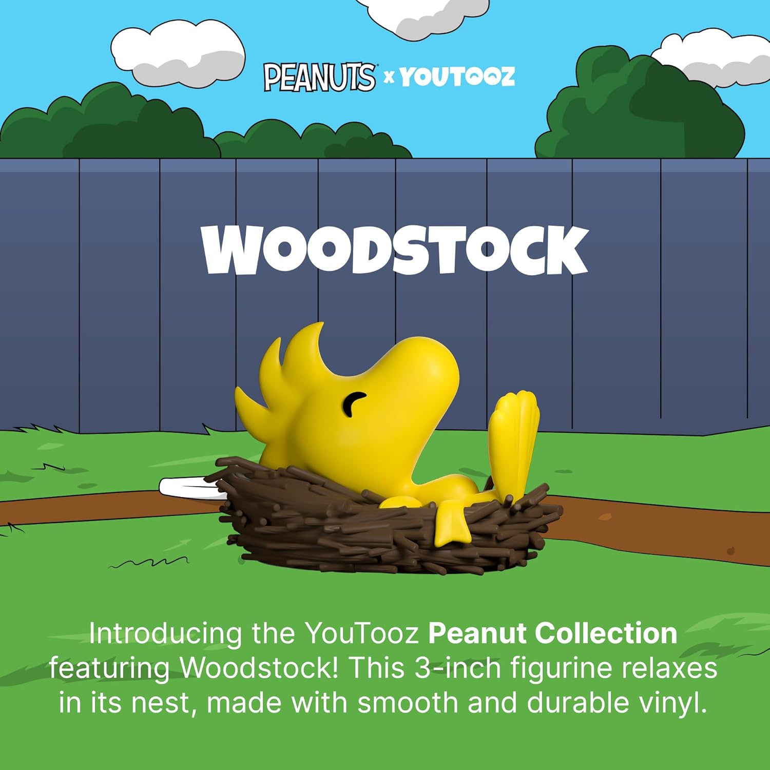 Youtooz Peanuts Woodstock Vinyl Figure, 3" Inch Woodstock Peanuts Figure from The Peanuts Collection