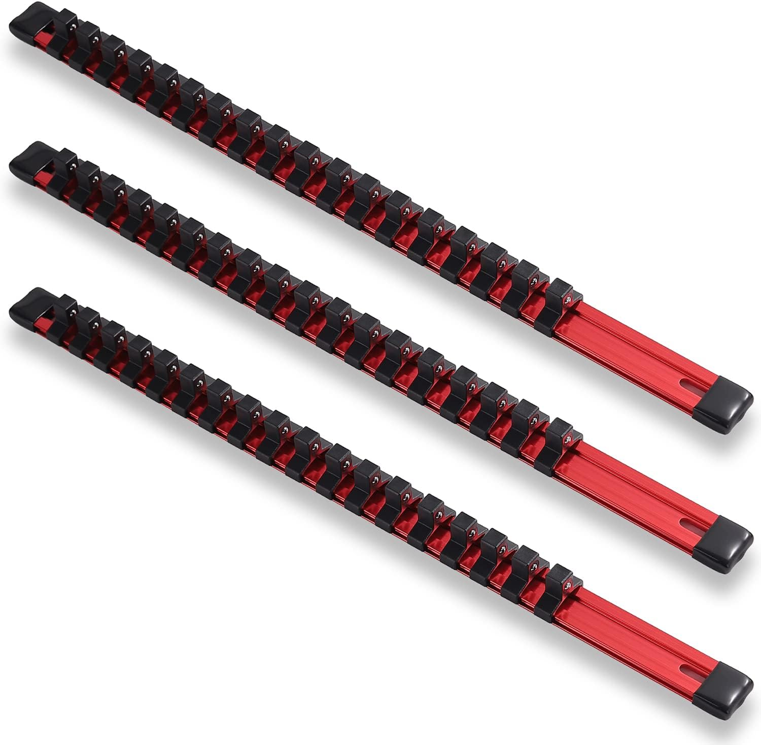 ALOANES Organizador de enchufes de aleación de aluminio de 38 pulgadas, 3 unidades, bastidores de enchufes resistentes, kit de soporte de enchufe de