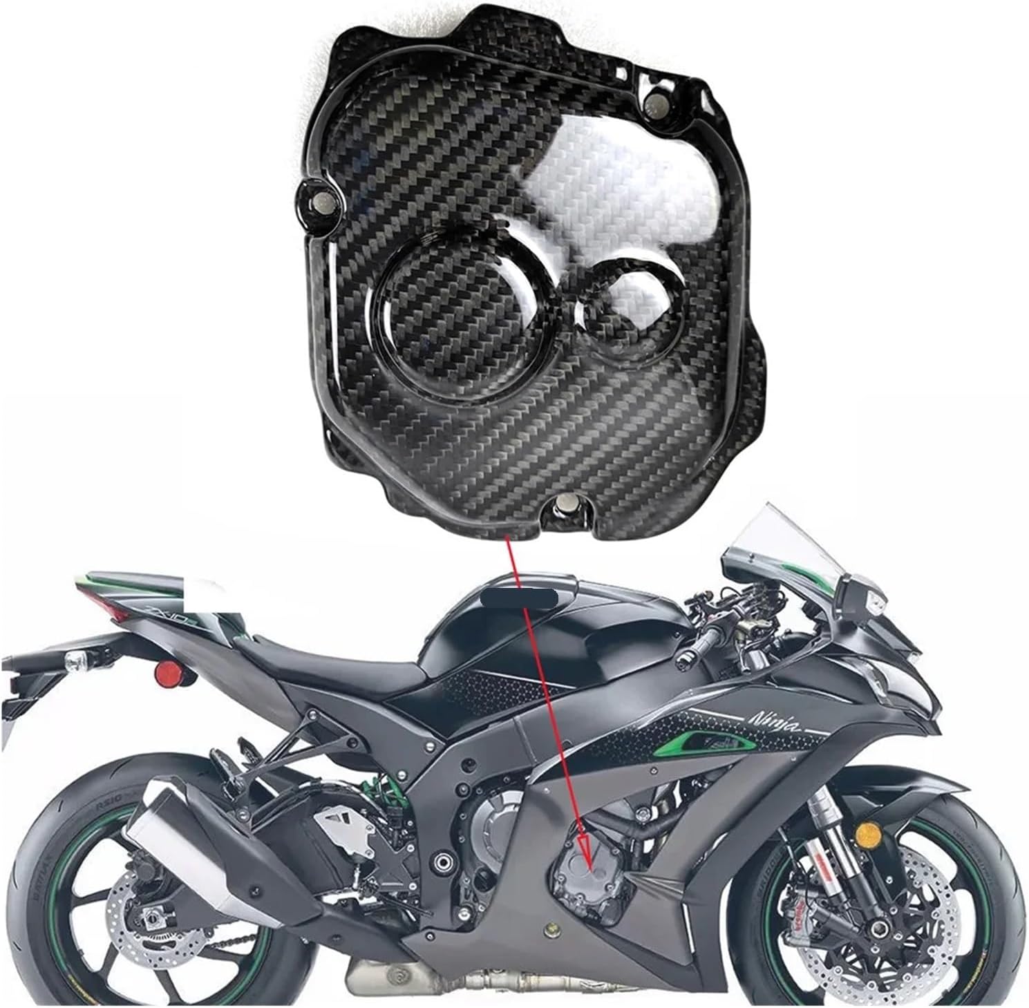 カワサキZX10R ZX-10R 2011-2020 2018フェアリング空力翼固定