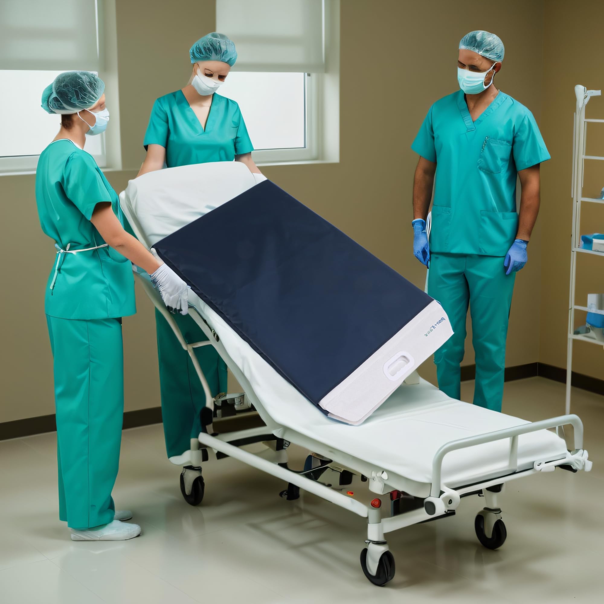 Tabla de Transferencia, Tabla de Transferencia de Diapositivas Y Asistencia para Personas Mayores Y Pacientes, Tabla de Transferencia de Nailon Plegable Y Tabla Deslizante con 2 Asas, Camilla Plegable