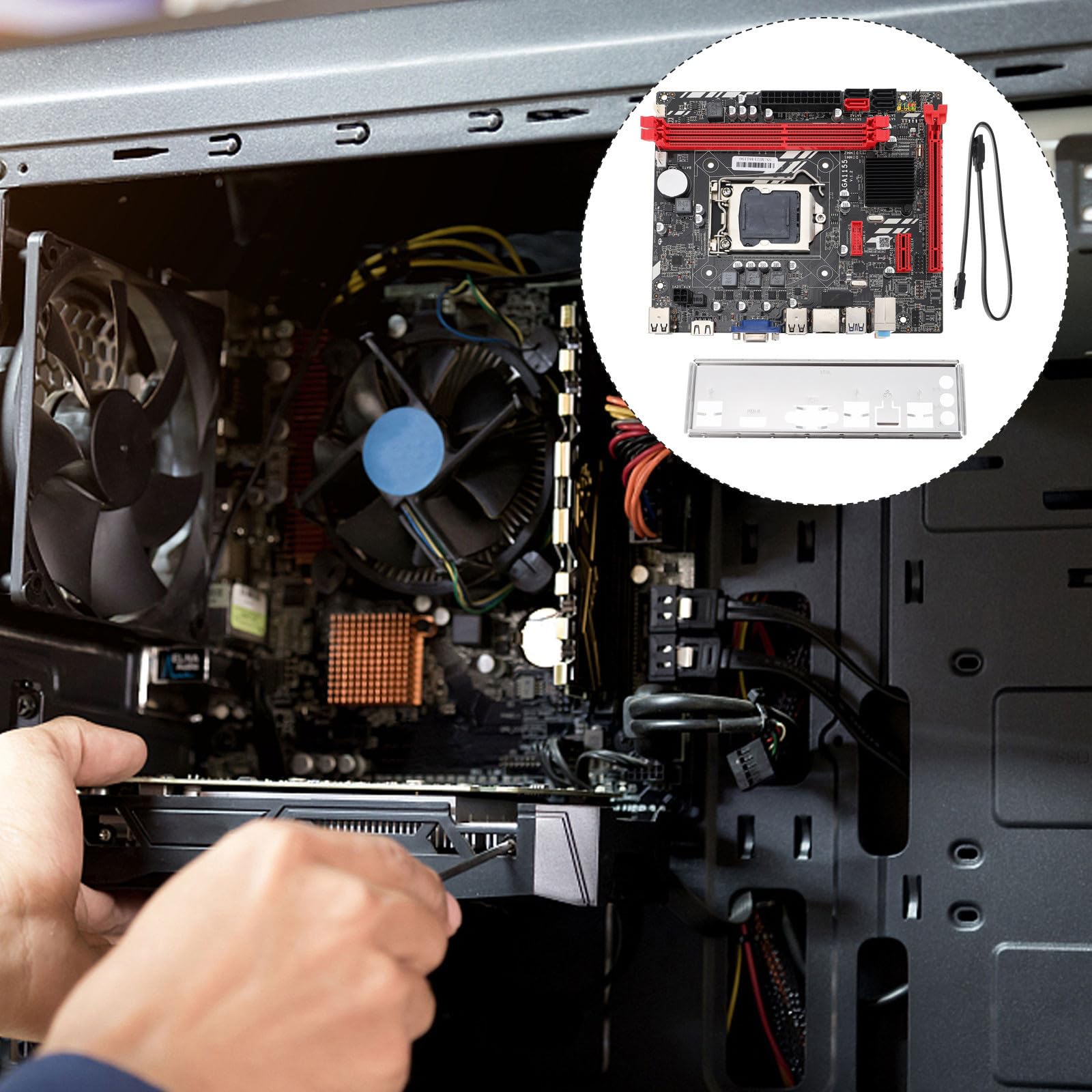Carte Mère D'ordinateur B75 1155 Matx en PCB pour PC de Bureau