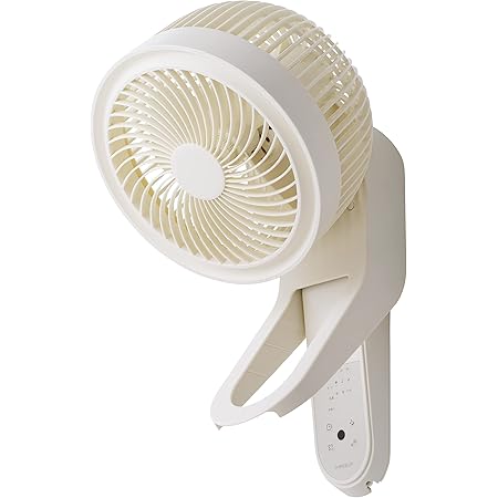 THREEUP スリーアップ 壁掛け式 ターボモード搭載 自動首振り 3Dスイング360° サーキュレーター リモコン付き アイボリー CF-T2218-IV