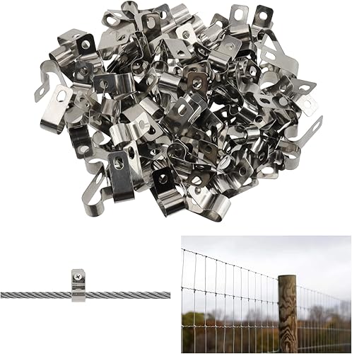 Miniatura 19 de Antrader Abrazadera de cable tipo R, clips organizadores de cables de nailon blanco para 3/8 pulgadas de diámetro, paquete de 200 unidades con