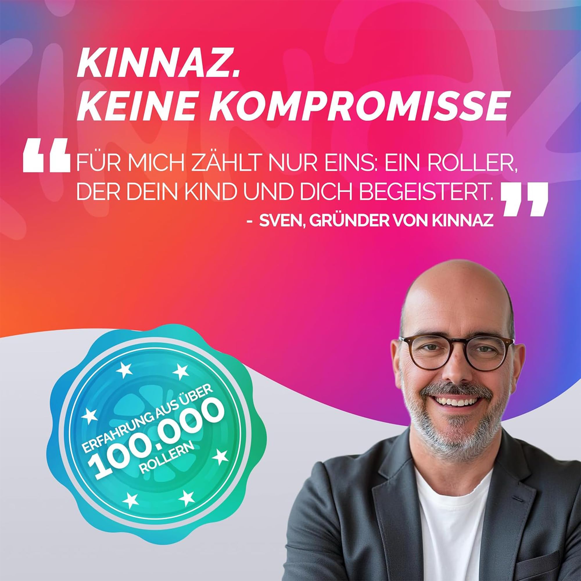 Kinderroller 5-12 Jahre kinnaz Two, Kinder Roller, Roller für Kinder ab 5 Jahre, faltbar, stufenlos Höhe einstellbar, LED Räder, Scooter, 6 7 8 9 Jahre, Schulkind, bekannt aus Focus, aus Hamburg